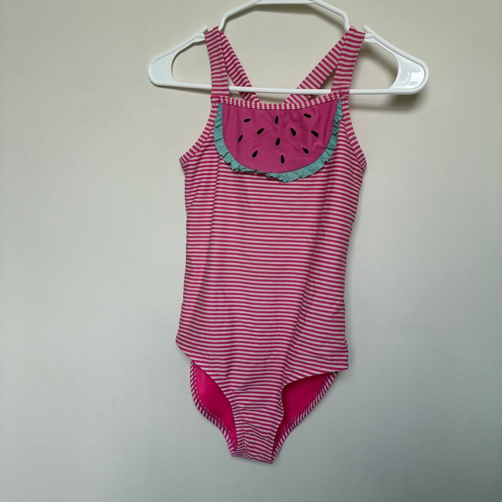 Gymboree Girls Pink Watermelon Swimsuit Size 10